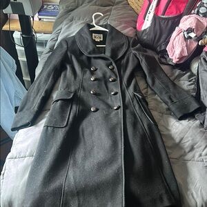 Converse Black Wool Pea Coat